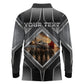 Personalized Tuskegee Airmen Long Sleeve Polo Shirt Vintage WWII Aviation History Graphic Art