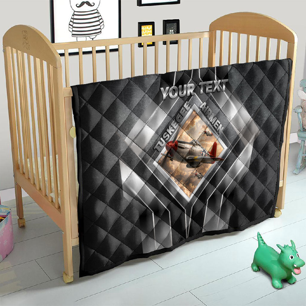 Personalized Tuskegee Airmen Quilt Vintage WWII Aviation History Graphic Art