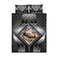 Personalized Tuskegee Airmen Quilt Bed Set Vintage WWII Aviation History Graphic Art