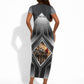 Personalized Tuskegee Airmen Short Sleeve Bodycon Dress Vintage WWII Aviation History Graphic Art