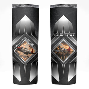 Personalized Tuskegee Airmen Skinny Tumbler Vintage WWII Aviation History Graphic Art