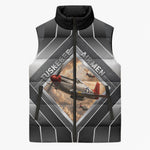 Personalized Tuskegee Airmen Sleeveless Puffer Jacket Vintage WWII Aviation History Graphic Art