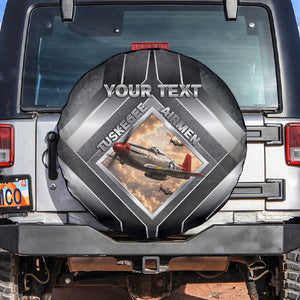 Personalized Tuskegee Airmen Spare Tire Cover Vintage WWII Aviation History Graphic Art