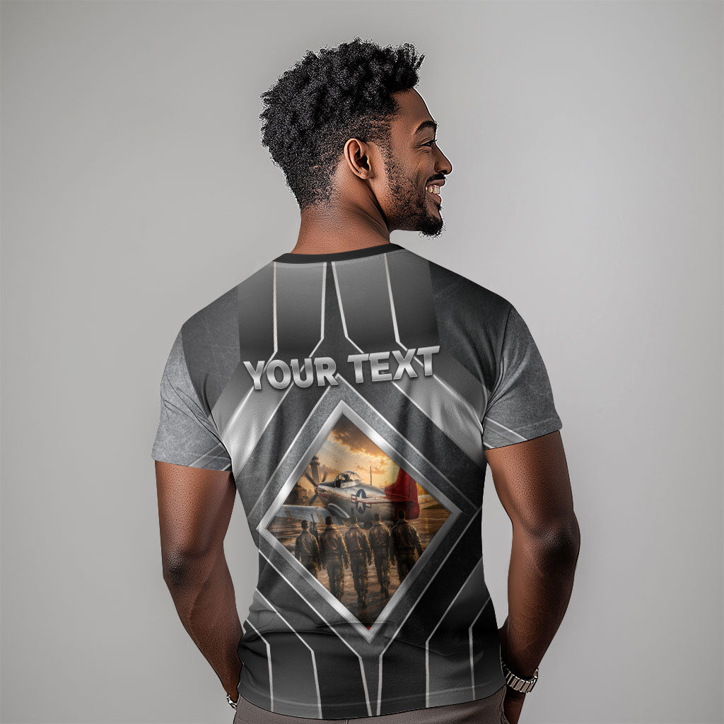 Personalized Tuskegee Airmen T shirt Vintage WWII Aviation History Graphic Art
