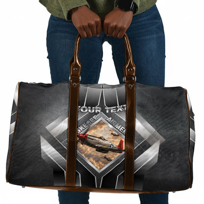 Personalized Tuskegee Airmen Travel Bag Vintage WWII Aviation History Graphic Art