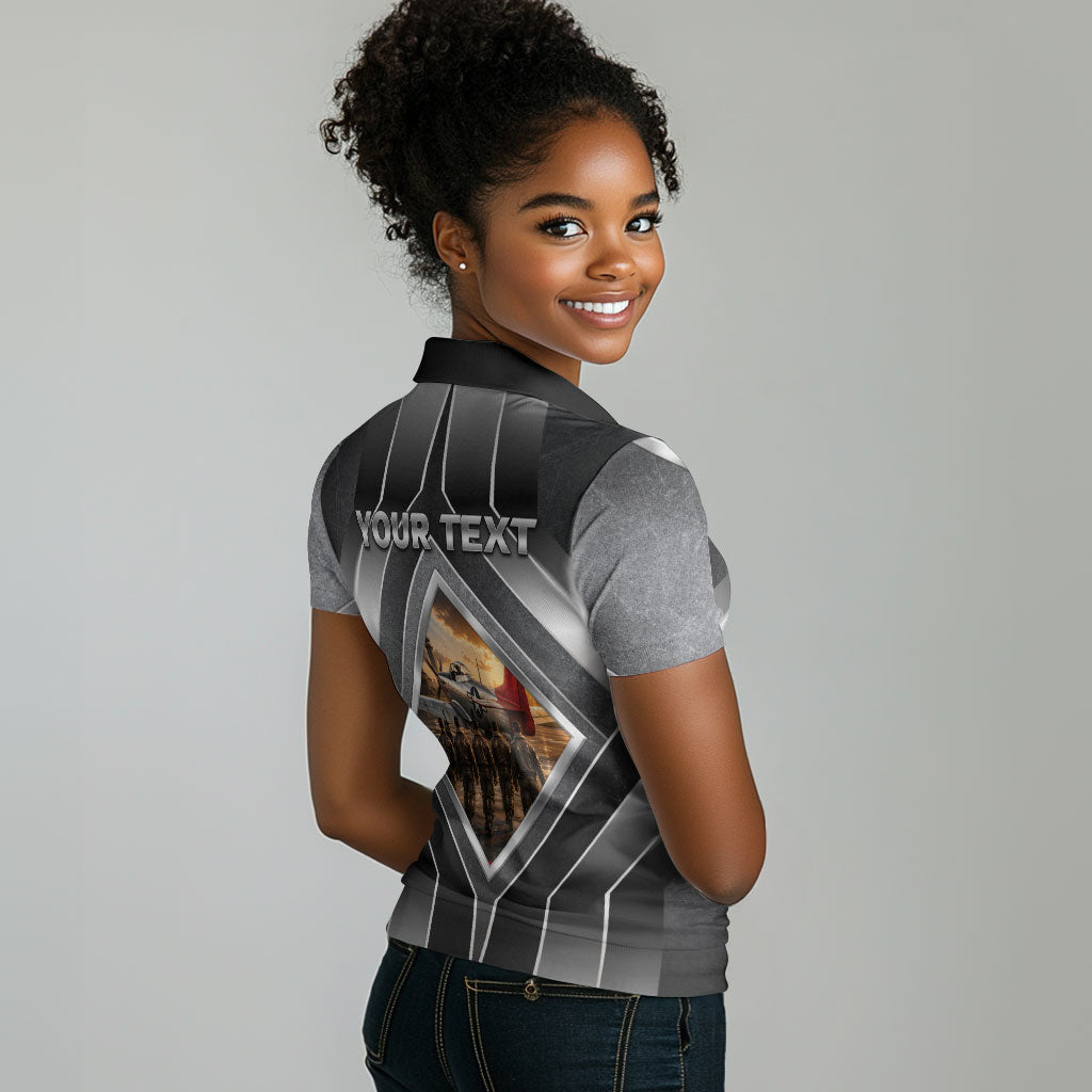 Personalized Tuskegee Airmen Women Polo Shirt Vintage WWII Aviation History Graphic Art