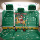 South Africa Christmas Back Car Seat Cover Santa Reindeer and Africa Map - African Pride