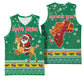 South Africa Christmas Basketball Jersey Santa Reindeer and Africa Map - African Pride