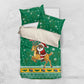 South Africa Christmas Bedding Set Santa Reindeer and Africa Map - African Pride