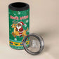 South Africa Christmas 4 in 1 Can Cooler Tumbler Santa Reindeer and Africa Map - African Pride