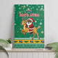 South Africa Christmas Canvas Wall Art Santa Reindeer and Africa Map - African Pride