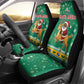 South Africa Christmas Car Seat Cover Santa Reindeer and Africa Map - African Pride