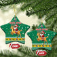 South Africa Christmas Ceramic Ornament Santa Reindeer and Africa Map - African Pride