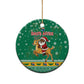 South Africa Christmas Ceramic Ornament Santa Reindeer and Africa Map - African Pride