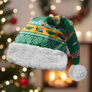 South Africa Christmas Santa Hat Santa Reindeer and Africa Map - African Pride