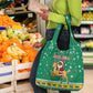 South Africa Christmas Grocery Bag Santa Reindeer and Africa Map - African Pride