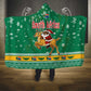 South Africa Christmas Hooded Blanket Santa Reindeer and Africa Map - African Pride