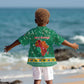 South Africa Christmas Kid Hawaiian Shirt Santa Reindeer and Africa Map - African Pride