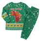 South Africa Christmas Pajama Set Santa Reindeer and Africa Map - African Pride