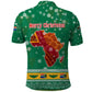 South Africa Christmas Polo Shirt Santa Reindeer and Africa Map - African Pride