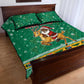South Africa Christmas Quilt Bed Set Santa Reindeer and Africa Map - African Pride