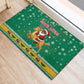 South Africa Christmas Rubber Doormat Santa Reindeer and Africa Map - African Pride