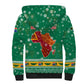 South Africa Christmas Sherpa Hoodie Santa Reindeer and Africa Map - African Pride