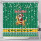 South Africa Christmas Shower Curtain Santa Reindeer and Africa Map - African Pride
