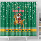 South Africa Christmas Shower Curtain Santa Reindeer and Africa Map - African Pride