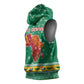 South Africa Christmas Sleeveless Hoodie Santa Reindeer and Africa Map - African Pride