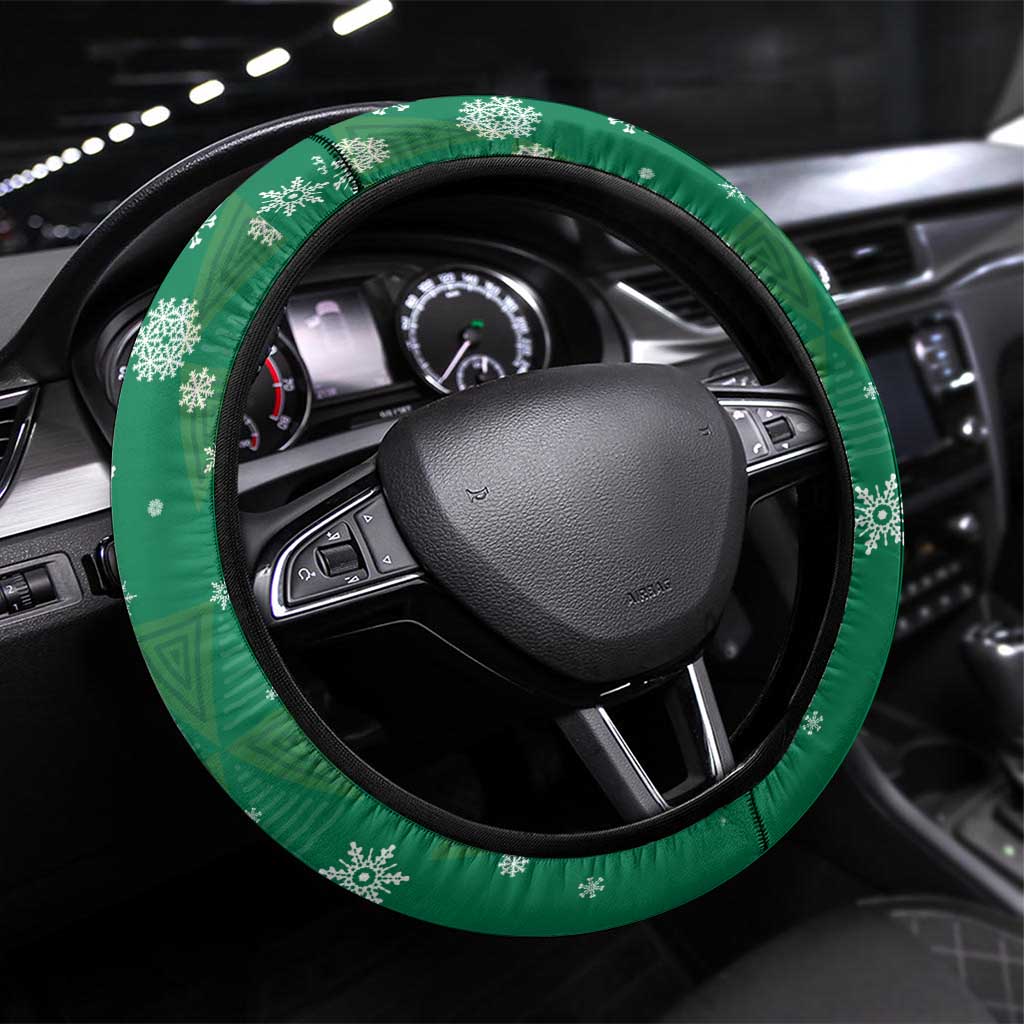 South Africa Christmas Steering Wheel Cover Santa Reindeer and Africa Map - African Pride