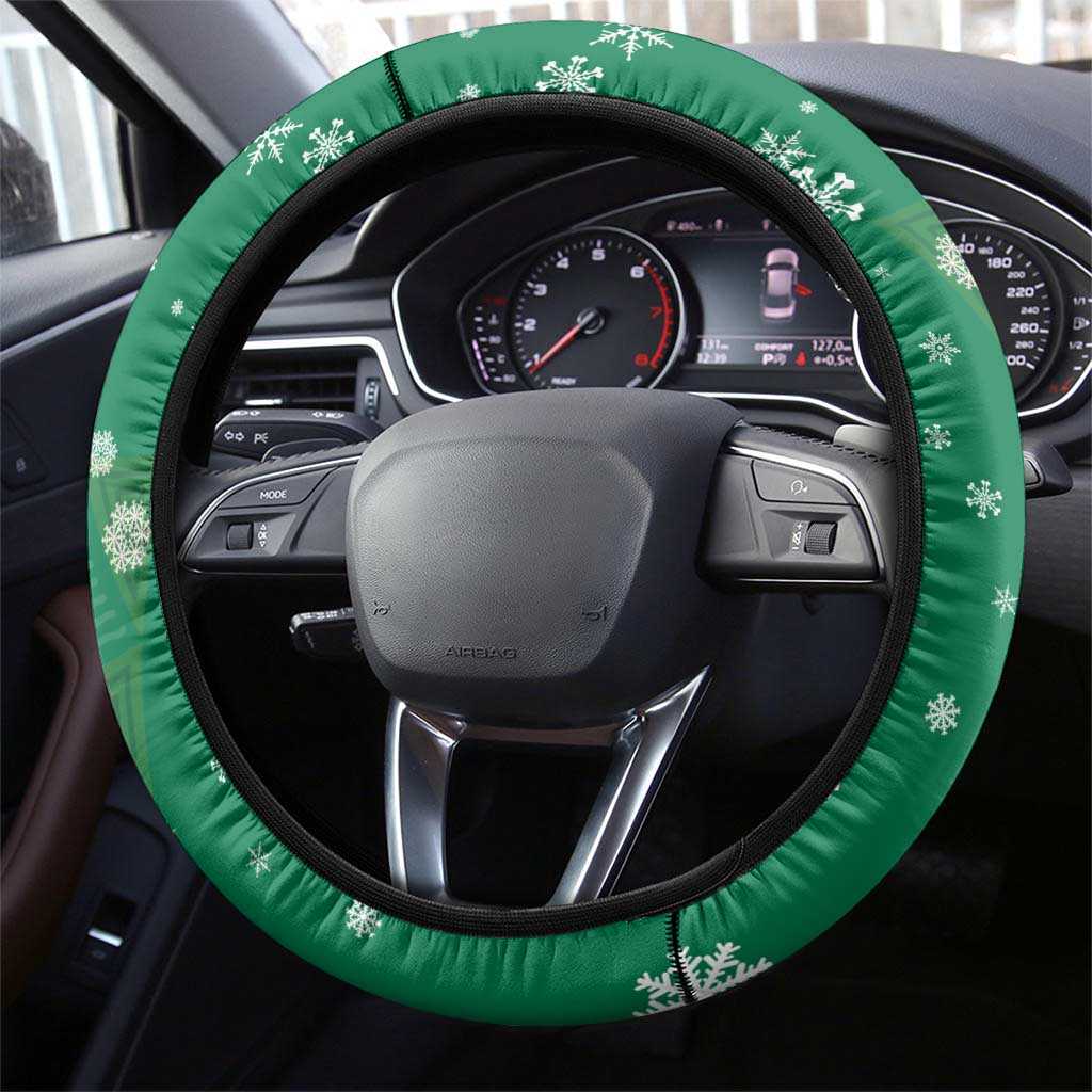 South Africa Christmas Steering Wheel Cover Santa Reindeer and Africa Map - African Pride
