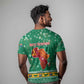 South Africa Christmas T shirt Santa Reindeer and Africa Map - African Pride