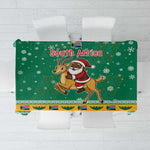 South Africa Christmas Tablecloth Santa Reindeer and Africa Map - African Pride