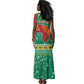 South Africa Christmas Tank Maxi Dress Santa Reindeer and Africa Map - African Pride