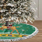 South Africa Christmas Tree Skirt Santa Reindeer and Africa Map - African Pride