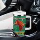South Africa Christmas Tumbler With Handle Santa Reindeer and Africa Map - African Pride