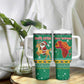South Africa Christmas Tumbler With Handle Santa Reindeer and Africa Map - African Pride