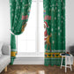 South Africa Christmas Window Curtain Santa Reindeer and Africa Map - African Pride