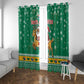 South Africa Christmas Window Curtain Santa Reindeer and Africa Map - African Pride