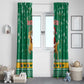 South Africa Christmas Window Curtain Santa Reindeer and Africa Map - African Pride