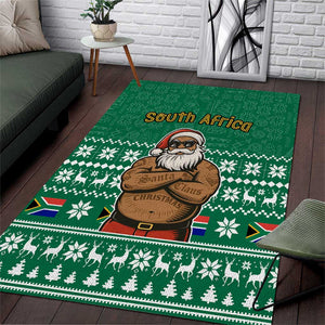 South Africa Christmas Area Rug Christmas Santa Claus Tattoo - African Pride