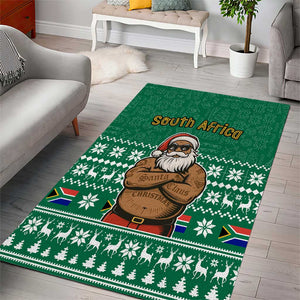 South Africa Christmas Area Rug Christmas Santa Claus Tattoo - African Pride