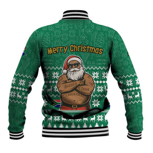 South Africa Christmas Baseball Jacket Christmas Santa Claus Tattoo - African Pride