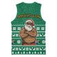South Africa Christmas Basketball Jersey Christmas Santa Claus Tattoo - African Pride