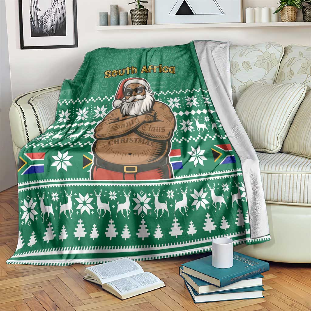 South Africa Christmas Blanket Christmas Santa Claus Tattoo - African Pride