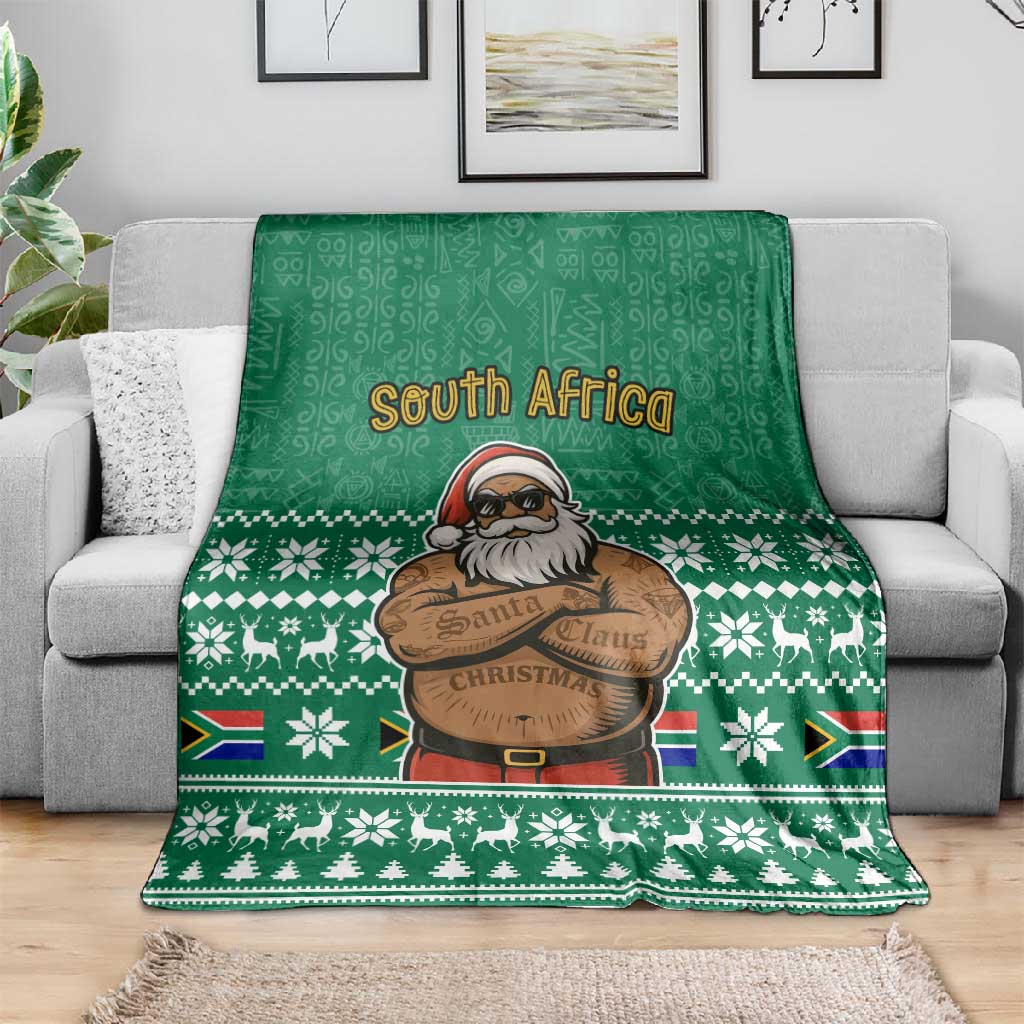 South Africa Christmas Blanket Christmas Santa Claus Tattoo - African Pride