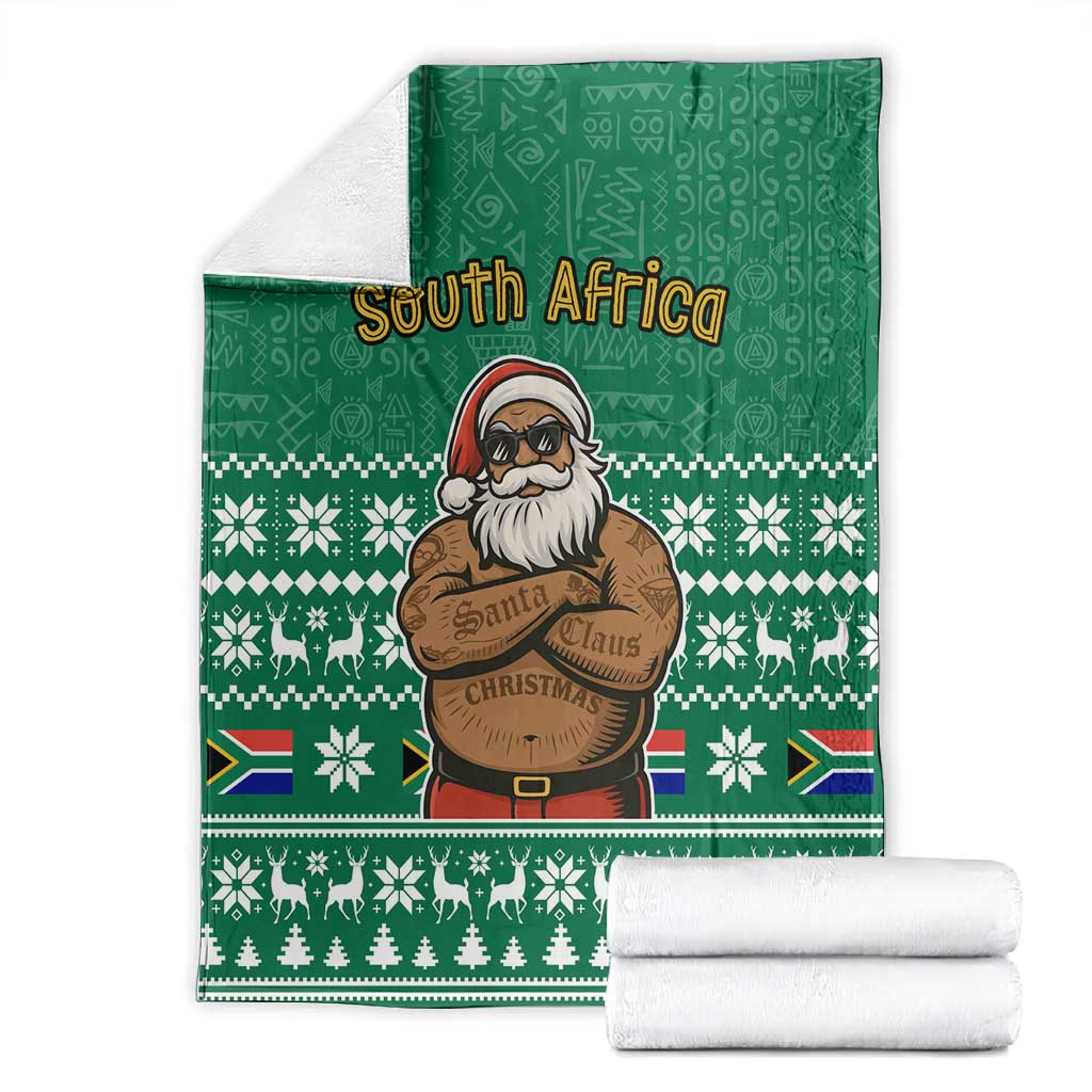 South Africa Christmas Blanket Christmas Santa Claus Tattoo - African Pride