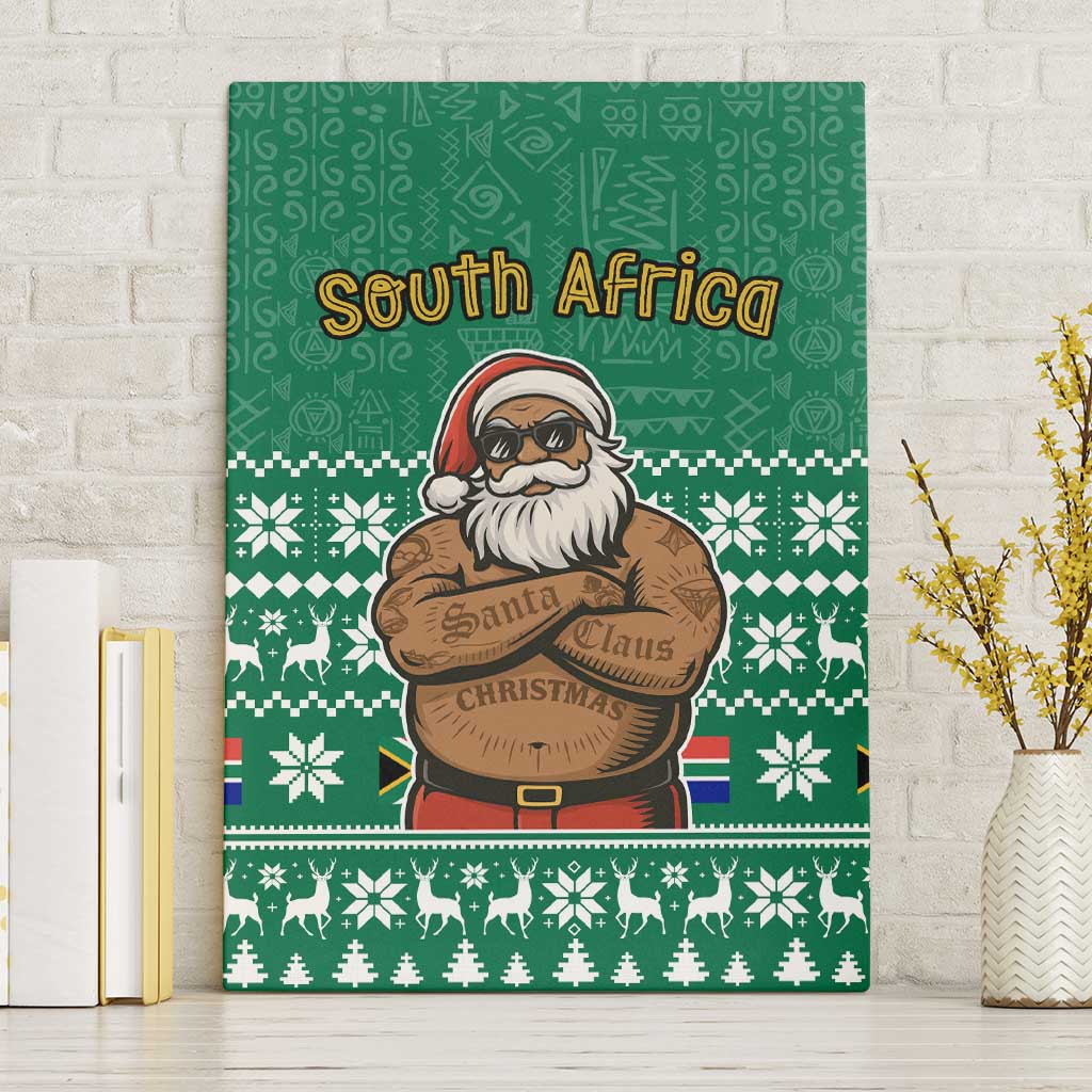 South Africa Christmas Canvas Wall Art Christmas Santa Claus Tattoo - African Pride