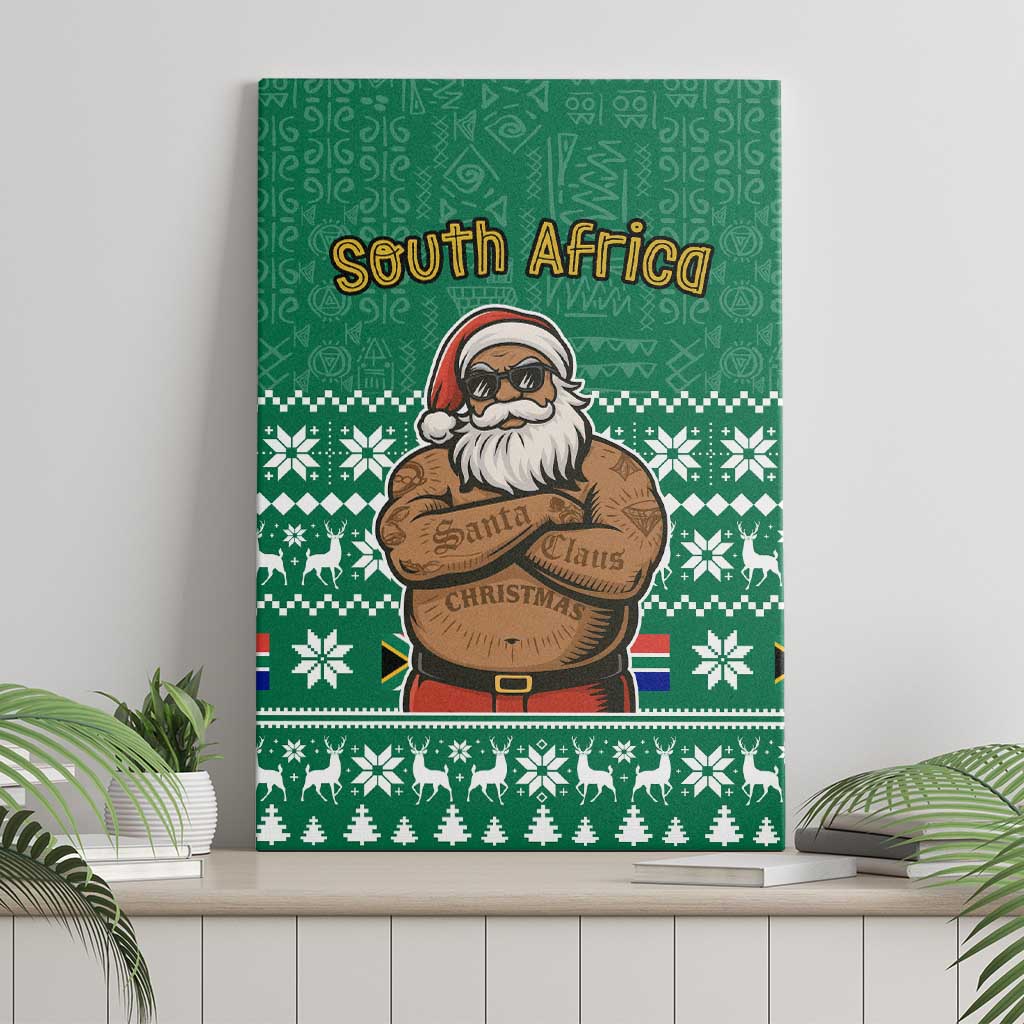 South Africa Christmas Canvas Wall Art Christmas Santa Claus Tattoo - African Pride